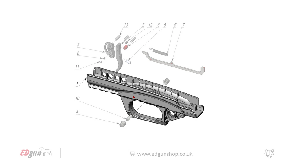 Leshiy 2 · Spare Parts: Firing Mechanism LSA2380001