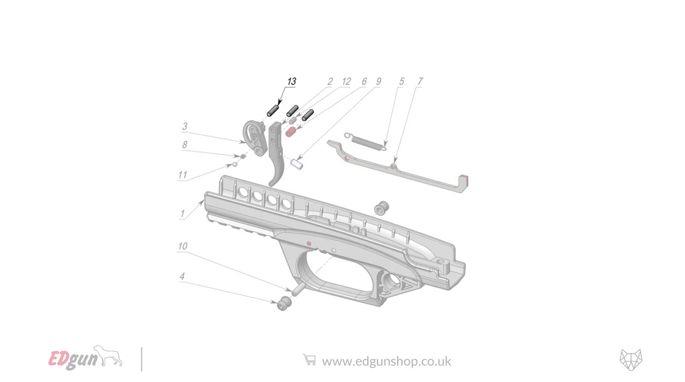 Leshiy 2 · Spare Parts: Firing Mechanism LSA23800013