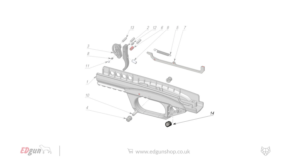 Leshiy 2 · Spare Parts: Firing Mechanism LSA23800014