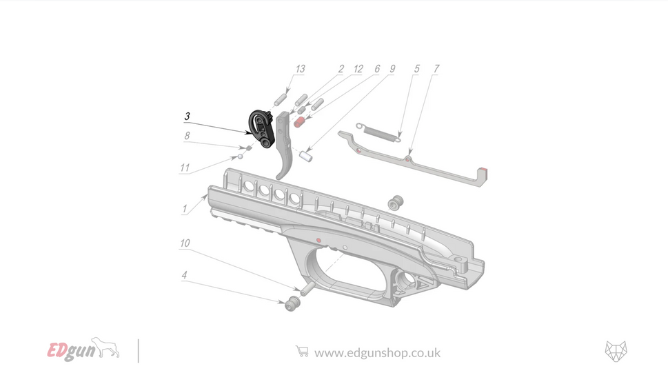 Leshiy 2 · Spare Parts: Firing Mechanism LSA2380003