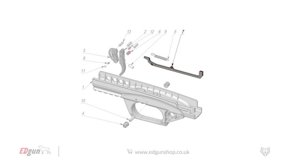 Leshiy 2 · Spare Parts: Firing Mechanism LSA2380007